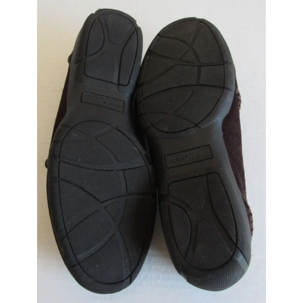 Natural Soul Dark Brown RIGG Slip On Front Zip Suede Leather Loafer Size 8M